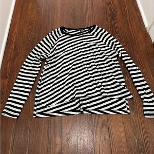 Striped Black and White Women's Top